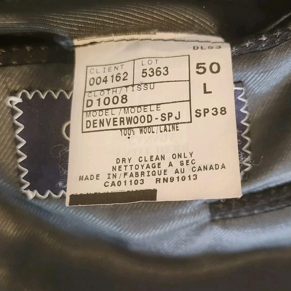 Cremieux Loro Piana Wool Sport Coat Mens 50L Charcoal Gray Birdseye Office Event